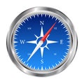 Compass, navigation equipment - vector Royalty Free Stock Photo